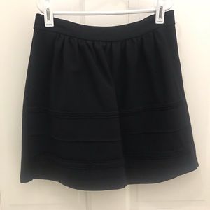 J. Crew Factory Black Striped A-Line Mini Skirt